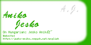 aniko jesko business card